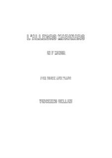 L'allegro marinare: Für Stimme und Klavier (F minor) by Vincenzo Bellini