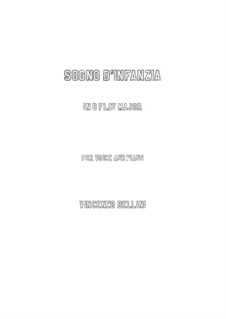Sogno d'infanzia: Für Stimme und Klavier (B Flat Major) by Vincenzo Bellini