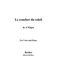 Le coucher du soleil, H.38: A-Dur by Hector Berlioz