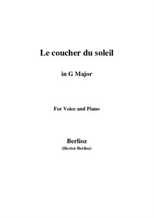 Le coucher du soleil, H.38: G Major by Hector Berlioz