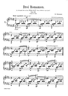 Drei Romanzen für Klavier, Op.28 von R. Schumann auf MusicaNeo