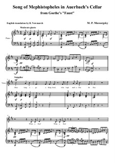 Lied des Mephistopheles in Auerbachs Keller (Lied vom Floh): Für Stimme und Klavier by Modest Mussorgski