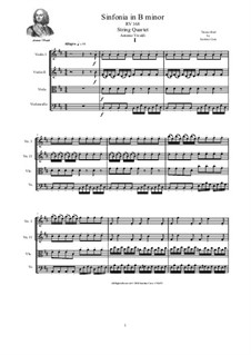 Sinfonia in B Minor, RV 168: For string quartet - score and parts by Antonio Vivaldi