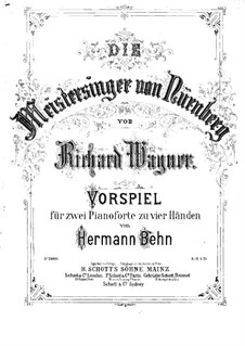 Fragmente: Vorspiel zum Akt I, für zwei Klaviere, vierhändig by Richard Wagner