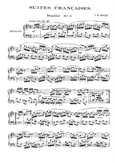Suite No.3 in h-Moll, BWV 814: Für Klavier by Johann Sebastian Bach