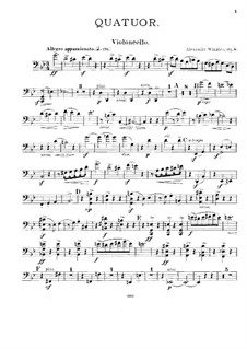 Klavierquartett in g-Moll, Op.8: Cellostimme by Alexander Winkler