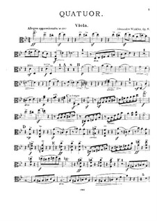 Klavierquartett in g-Moll, Op.8: Violastimme by Alexander Winkler