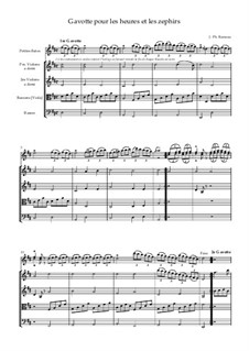 Gavotte pour les heures et les zephirs: Gavotte pour les heures et les zephirs by Jean-Philippe Rameau