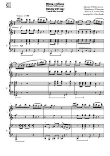 Nr.8 Danse des coupe: Für Klavier, vierhändig by Pjotr Tschaikowski