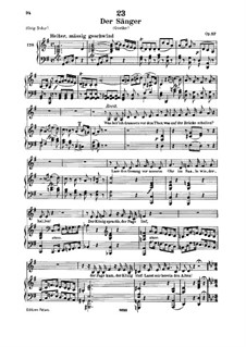Der Sänger, D.149 Op.117: Für tiefe Stimme und Klavier by Franz Schubert
