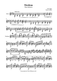 Tirolesa - Para Guitarra, Op.39: Tirolesa - Para Guitarra by José Viñas