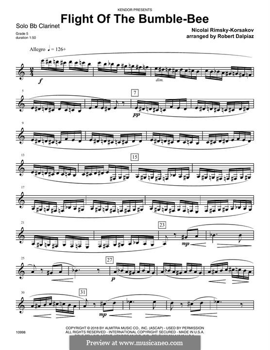 Hummelflug: Für Klarinette by Nikolai Rimsky-Korsakov