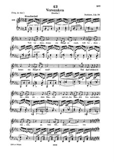 Versunken, D.715: Für tiefe Stimme und Klavier by Franz Schubert