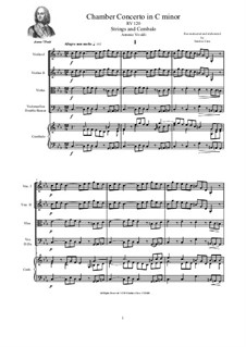 Concerto for Strings in C Minor, RV 120: Score, parts by Antonio Vivaldi