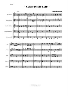 Caterpillar Rag: For recorder quintet by Annie Helman