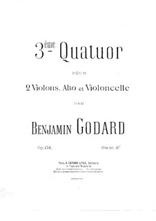 Streichquartett Nr.3 in A-Dur, Op.136: Violinstimme I by Benjamin Godard