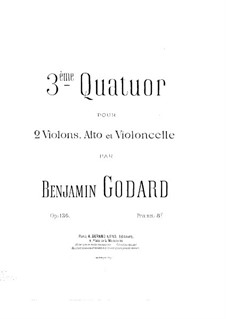 Streichquartett Nr.3 in A-Dur, Op.136: Violastimme by Benjamin Godard
