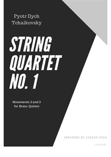 Streichquartett Nr.1 in D-Dur, TH 111 Op.11: Movements II and III. Version for wind quintet by Pjotr Tschaikowski