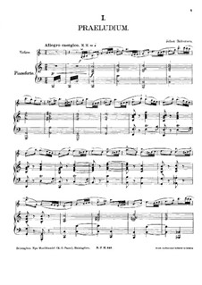 Sechs Stimmungsbilder für Violine und Klavier: Partitur by Johan Halvorsen