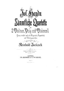 Streichquartett Nr.27 in D-Dur, Hob.III/34 Op.20 No.4: Violinstimme I by Joseph Haydn