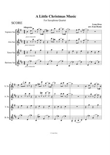 A Little Christmas Music: For saxophone quartet by Lena Orsa