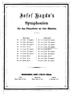 Sinfonie Nr.92 in G-Dur 'Oxford', Hob.I/92: Version für Klavier, vierhändig by Joseph Haydn