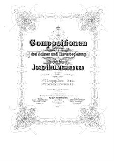 Les Papillons für drei Violinen und Klavier: Vollpartitur by Joseph Hellmesberger