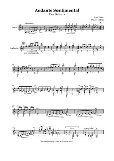 Andante Sentimental: Für Gitarre, Op.40 by José Viñas