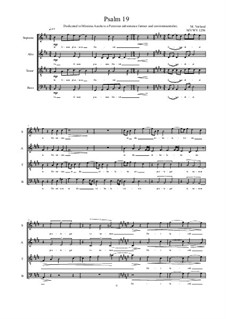 Psalm 19 for Choir (SATB), MVWV 1256: Psalm 19 for Choir (SATB) by Maurice Verheul