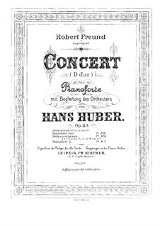 Klavierkonzert Nr.3, Op.113: Version für zwei Klaviere, achthändig – Klavierstimme II by Hans Huber