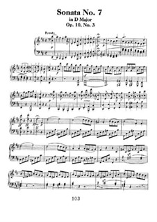 Sonate für Klavier Nr.7, Op.10 No.3: Für einen Interpreten by Ludwig van Beethoven
