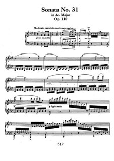 Sonate für Klavier Nr.31, Op.110: Für einen Interpreten by Ludwig van Beethoven
