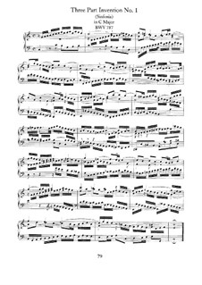 Nr.1 in C-Dur, BWV 787: Für Klavier by Johann Sebastian Bach