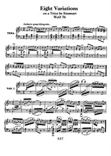 Acht Variationen über Thema aus 'Soliman II' von F. Süssmayr, WoO 76: Für Klavier by Ludwig van Beethoven