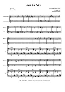 Just as I am: Duet for Bb-trumpet by William Batchelder Bradbury