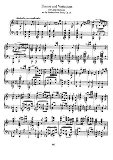 Streichsextett Nr.1 in B-Dur, Op.18: Teil II. Version für Klavier by Johannes Brahms
