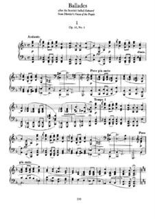 Vier Balladen, Op.10: Vollsammlung by Johannes Brahms