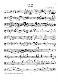 Klaviertrio Nr.2 in A-Dur, Op.22: Violinstimme by Friedrich Kiel