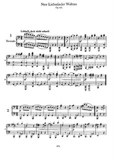 Neue Liebeslieder-Walzer, Op.65a: Für Klavier, vierhändig by Johannes Brahms