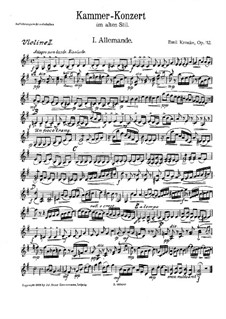 Kammerkonzert im alten Stil für Flöte und Streichorchester, Op.112: Violinstimme II by Emil Kronke