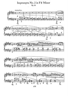 Impromptu Nr.2 in fis-Moll, Op.36: Für Klavier by Frédéric Chopin