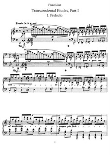 Études d'exécution transcendante, S.139: Nr.1-6 by Franz Liszt