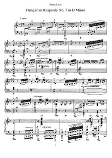 Nr.7 in d-Moll, S.244: Für Klavier by Franz Liszt