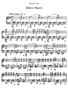 Bülow Marsch, S.230: Für Klavier by Franz Liszt