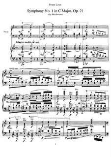 Vollständiger Sinfonie: Version for piano by F. Liszt by Ludwig van Beethoven