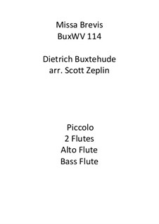 Missa Brevis, BuxWV 114: For flutes by Dietrich Buxtehude