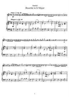 Sonate für Flöte und Cembalo in G-Dur, HWV 363b Op.1 No.5: Teil IV by Georg Friedrich Händel