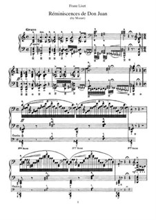 Réminiscences de 'Don Juan'. Transcription on Themes by Mozart, S.418: Für Klavier by Franz Liszt