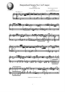 Harpsichord (or Piano) Sonatas, Op.4: Sonata No.1 in F major, CSPla11 by Giovanni Benedetto Platti
