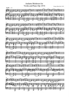 Andante Moderato for Violin and Piano, Op.135b: Andante Moderato for Violin and Piano by Gregers Brinch